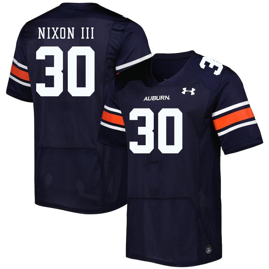 Men #30 Larry Nixon III Auburn Tigers College Football Jerseys Stitched Sale-Navy - Click Image to Close